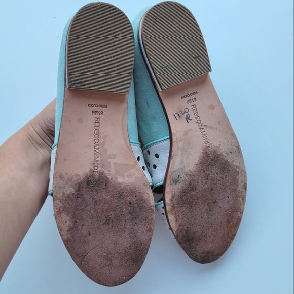Rebecca Minkoff Sadie Flat, Putty/Winter Mint - Picture 7 of 12